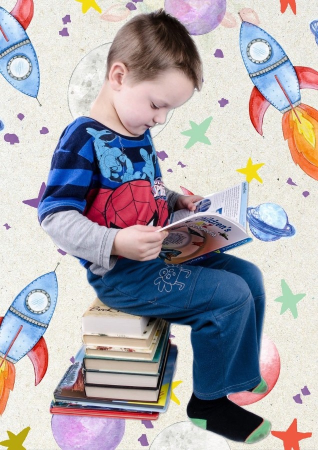 Child in Holiday Science